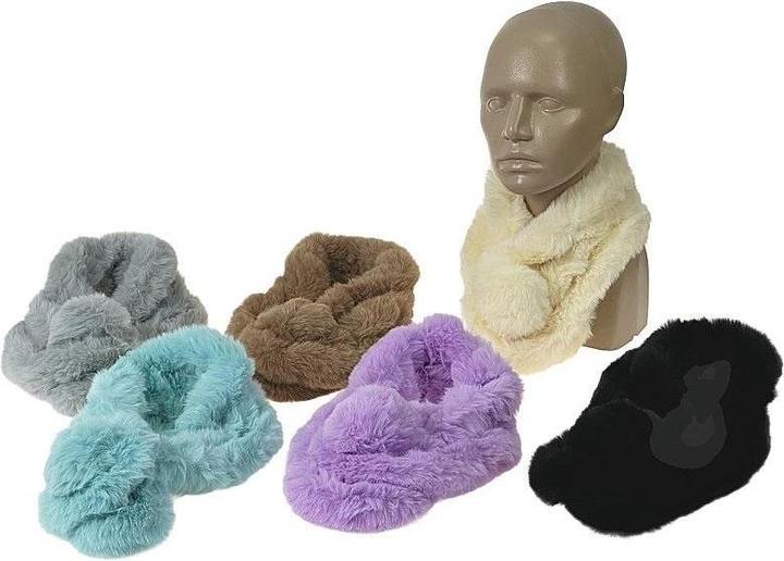 Adar Plüschkragenschal mit MIX-Verschluss