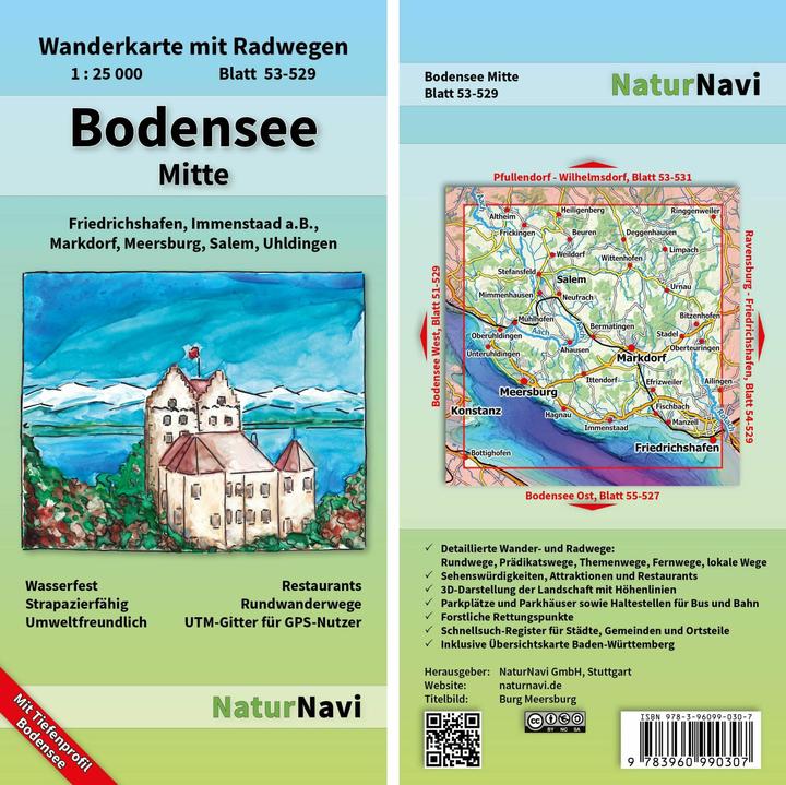 Immagine prodotto Mappa escursionistica NaturNavi Lago di Costanza centro