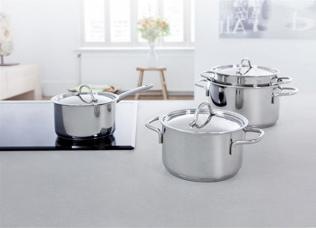 Productafbeelding BK Profiline steelpan met deksel 16 cm (16 cm, Steelpan)