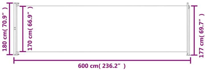 Produktbild vidaXL Seitenmarkise (6 m)