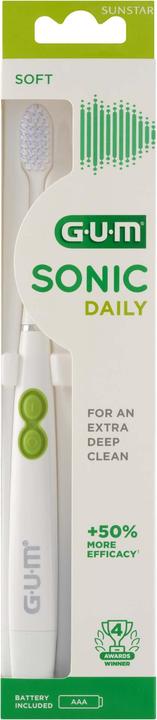 GUM Sonic Daily Baterija Powered Baltas (Schallzahnbürste)