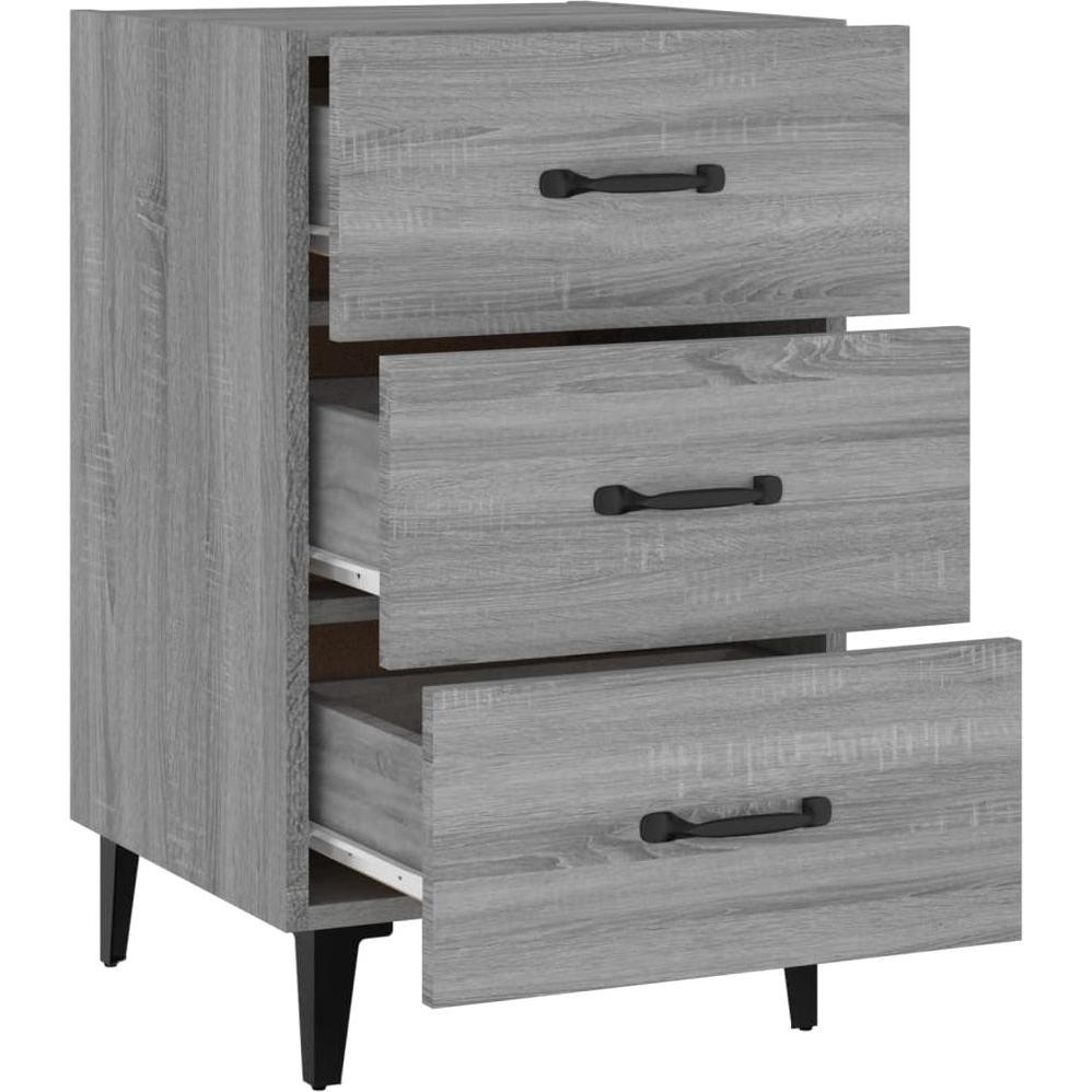 Vidaxl Grau Nachttisch, Nachttisch (40 X 40 X 66 Cm)