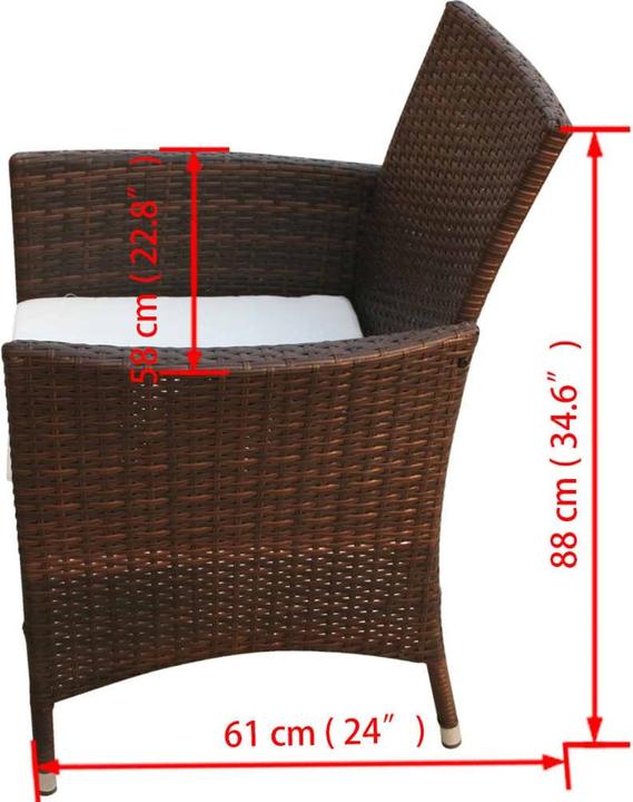 Produktbild vidaXL Gartenmöbel Set (150 x 90 x 75 cm)