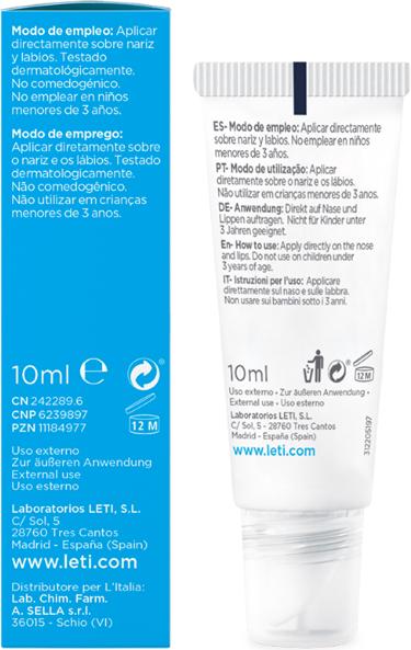 Nutritional values and ingredients Leti LETIbalm Repair Fluido for nose and lips, 10 ml solution (10 ml)
