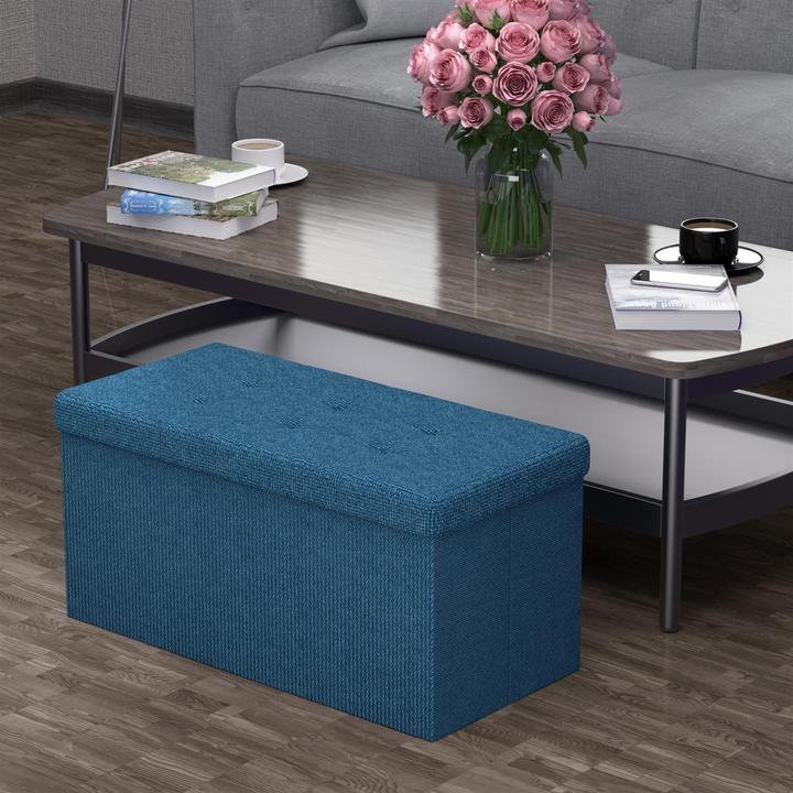 Actual product image Intirilife Bench 76x38x38 cm in OCEAN BLUE (38.76 cm)