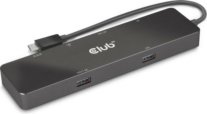 Actual product image Club 3D Club3D USB-C Dock > HDMI/USB-C(8K)/2xUSB/USB-C(PD100W)/RJ45 retail (USB-C, 6 ports)