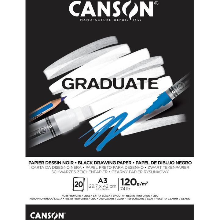 Image du produit Canson Bloc à dessin Graduate Smooth (A3, Blanc)