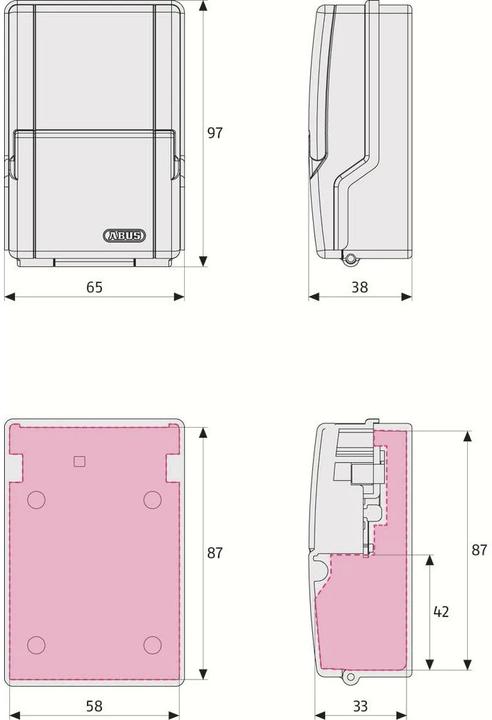 Actual product image Abus 727 Key Garage Mini