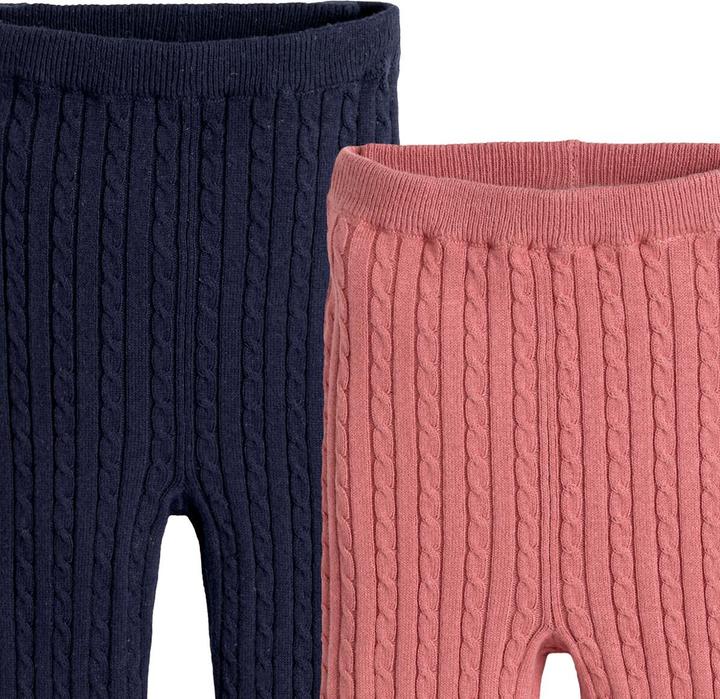 Produktbild La Redoute Collections 2er-Pack Leggings mit Zopfmuster (74, 80)