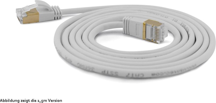 Actual product image Wantec Extra ThinCat.7 Raw Cable SSTP Patch Cable (S/FTP, CAT7, 0.10 m)