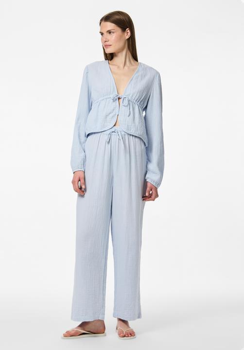 Actual product image Pieces PCSASTINA Musselin Oberteil mit langen Ärmeln (S)