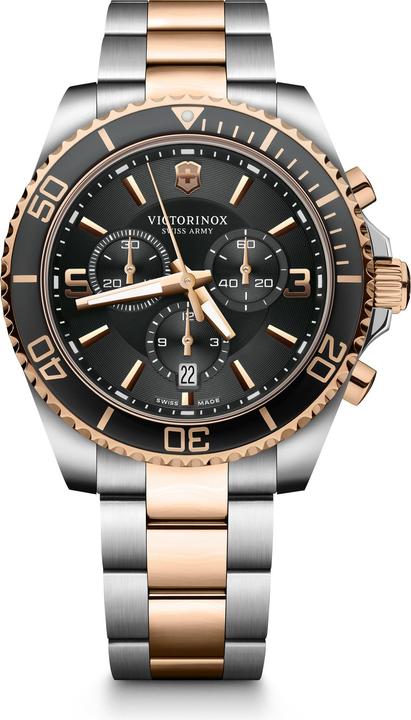 Actual product image Victorinox Maverick Chrono 43, 5N 2T, BLK dial, 5N 2T SST br (Chronograph, Diving watch, 43 mm)