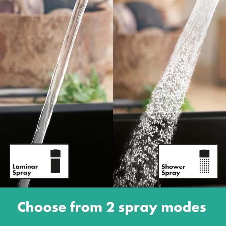 Actual product image hansgrohe HG single-lever sink mixer Zesis M33 160, pull-out spray, 2 jet matt black