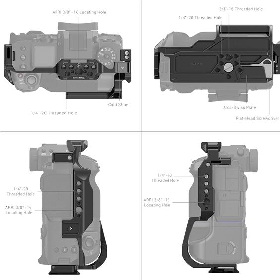 Immagine prodotto SmallRig Gabbia multifunzionale Fujifilm X-H2S con impugnatura per batteria FT-XH/VG-XH 3933 (Gabbietta)