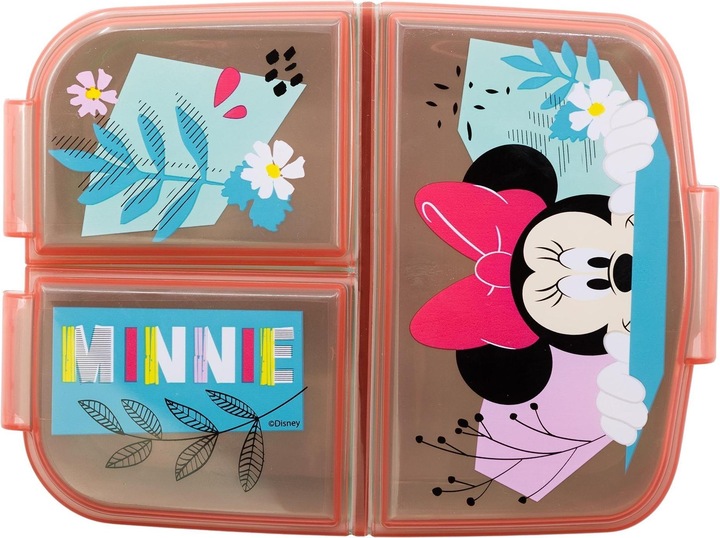 Actual product image Stor Minnie Mouse flowers - lunch box with compartments