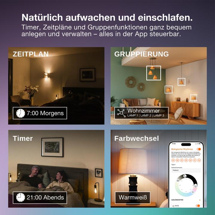 Produktbild Osram SMART+ MATTER CLASSIC shapes Tunable white 14W 827...865 TW E27 SINGLE PACK (E27, 1521 lm, 4 x)