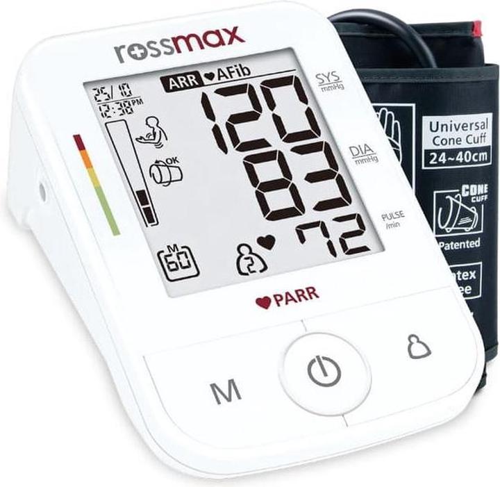 Actual product image Rossmax Blutdruckmessgerät Digital mit PARR-Technologie X5 (Blood pressure monitor upper arm)