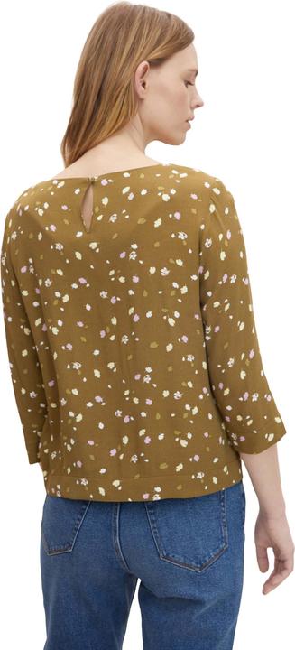 Produktbild Tom Tailor Bluse Gemusterte Sommerbluse mit U-Boot Ausschnitt (36)