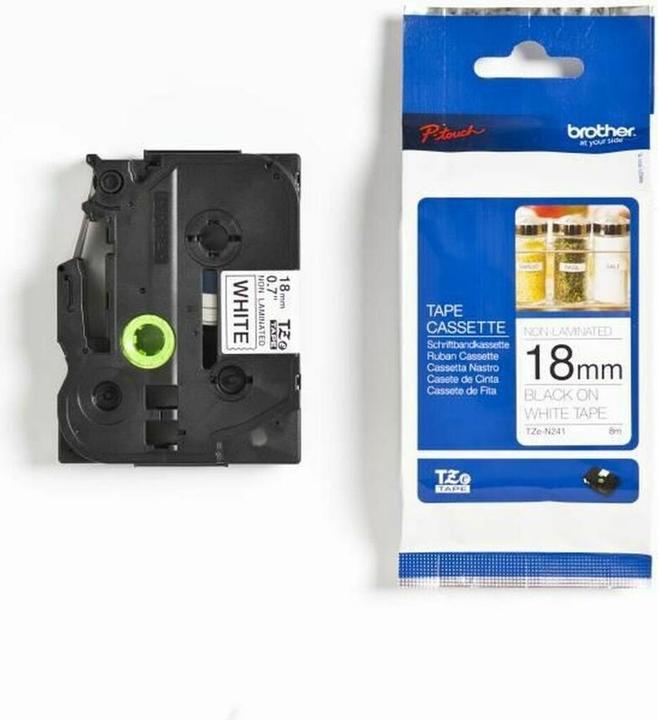 Produktbild Brother Beschriftungsband TZe-N241 Schwarz auf Weiss (1.80 cm, Schwarz, Weiss)