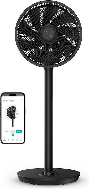 Actual product image Duux Whisper Flex 2 - Smart Statiefventilator - Staande Ventilator Geruisloos - Zwart