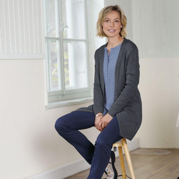 Produktbild Artime Longcardigan, verschlusslos, mit Ripp-Effekt (M)