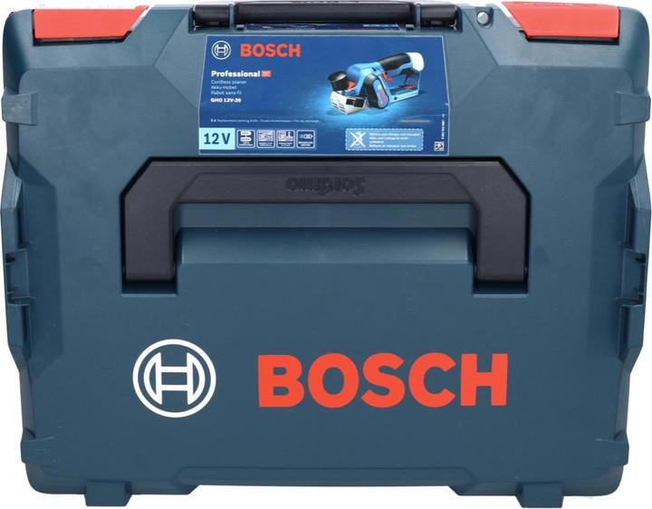 Actual product image Bosch Professional GHO 12V-20 Cordless Planer + 1x Battery GBA 12 V 6.0 Ah + Carry Case L-Boxx - wit