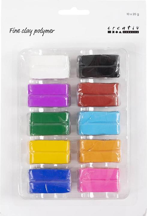 Actual product image Creativ Company Modelling clay Fine Clay 10 x 20 g, assorted colours