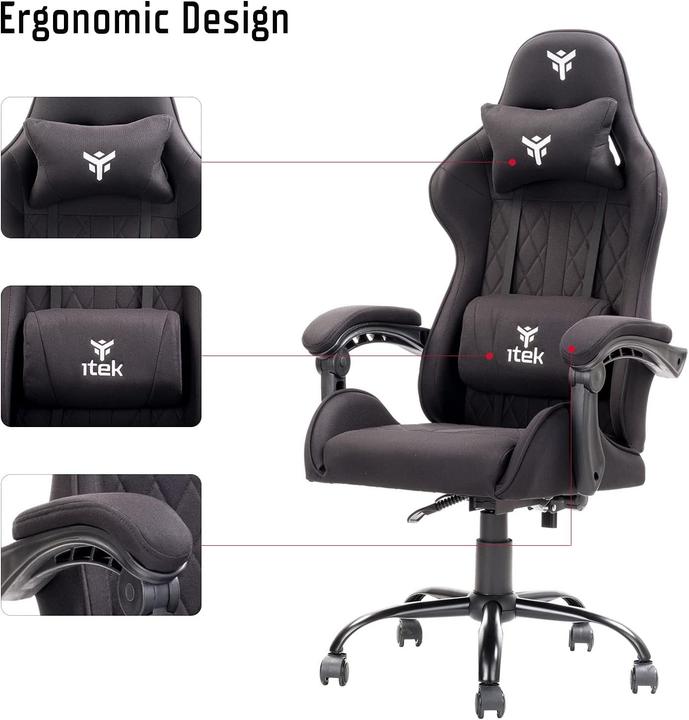 Immagine prodotto Itek Fauteuil Gamer compatibile Rombo FF10 (Noir)