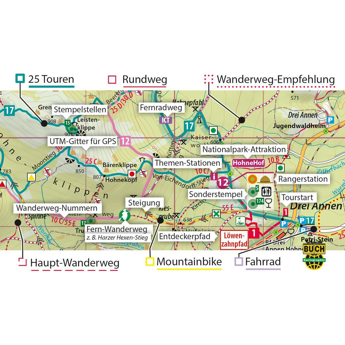 Thumbnail - Der Brocken,Wander- und Mountainbike-Ka, Landkarte