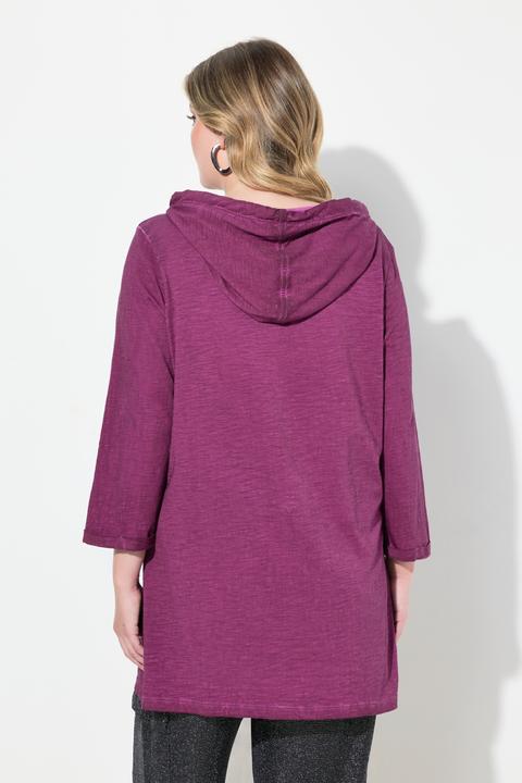 Produktbild Miamoda T-Shirt, A-Linie, ColdDyed, Strass-Verlauf, Kapuze (46)
