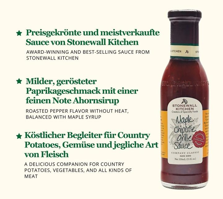 Produktbild Stonewall kitchen Maple Chipotle Grille Sauce