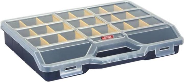 Produktbild Raaco Sortimentskasten B312xT238xH51mm max. 25 Fächer 21 lose Trennwände transparent schwarz