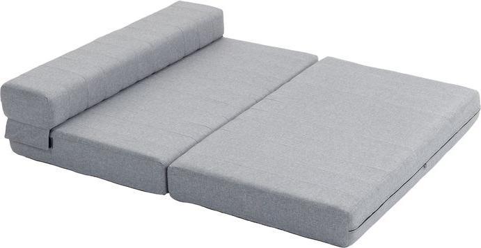 Produktbild Swisshandel24 Klappsessel mit Bettfunktion, Gästebett, faltbar, bis 250 kg, 138x80x50 cm, Grau (2-Sitzer)