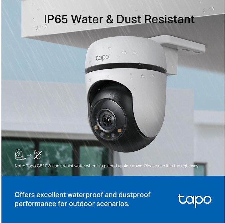 Actual product image TP-Link Tapo C510W 3MP 360° outdoor camera MicroSD (2304 x 1296 Pixels)