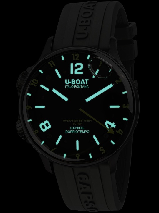 Image du produit U-Boat 8840/B Capsoil Doppiotempo DLC GMT 45mm 10ATM (Montre analogique, 45 mm)