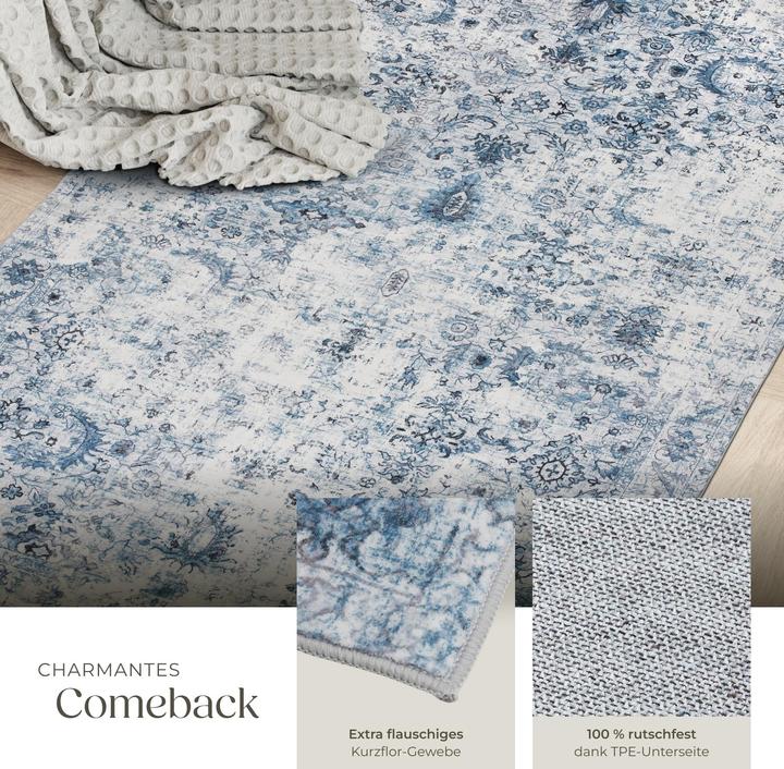 Actual product image tectake Vintage Designer Rug Amara, Low Pile (150 x 80 cm)