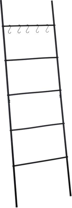 Actual product image Relaxdays Schwarze Handtuchleiter mit 5 Sprossen