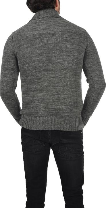 Actual product image Solid Phil Men's Jumper Chunky Knit Pullover With Shawl Collar Made Of 100% Cotton (S)