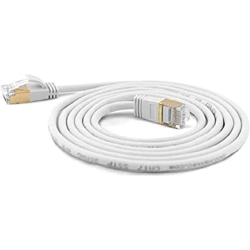 Wantec 7121 S/FTP (S-STP) Weiss 5mCat.7 Rohkabel Netzwerkkabel (S/FTP, CAT7, 5 m), Netzwerkkabel