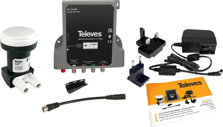 Televes KLT1310 Kit Wideband LNB/Optical Transmitter (Single LNB)