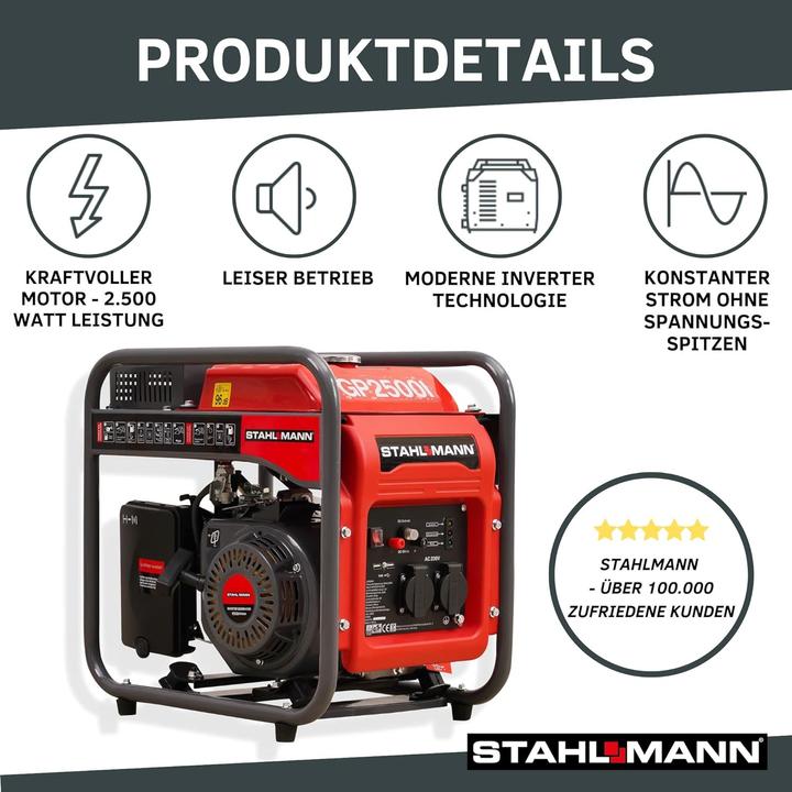 Image du produit Stahlmann Générateurs d'électricité (2500 W, 5 l)