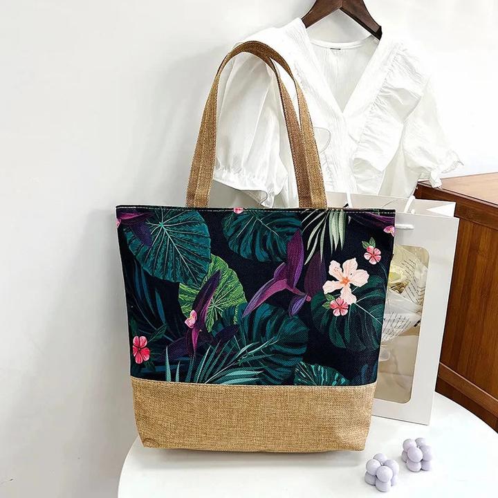 Only-Bags.Store Handtasche Tote Casual Blume Drucken Leinwand Graffiti