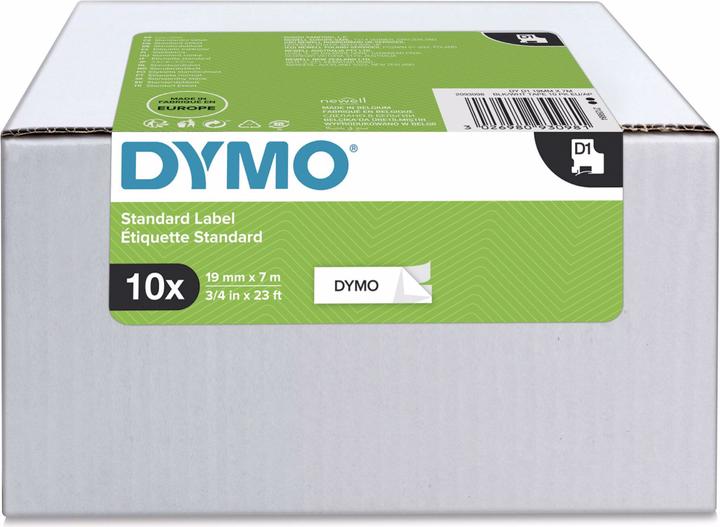 Produktbild Dymo 1x10 D1 Schriftband 19mmx7m auf (1.90 cm, Weiss)