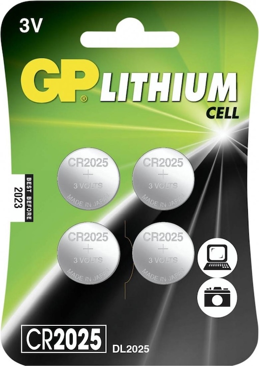 Actual product image GP Batteries CR2025 Lithium (4 pcs., CR2025, 160 mAh)