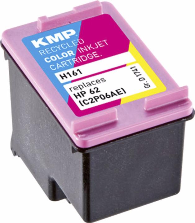 Actual product image KMP H161 Ink cartridge 3-color compatible with HP C2P06AE No. 62 (C, M, Y)
