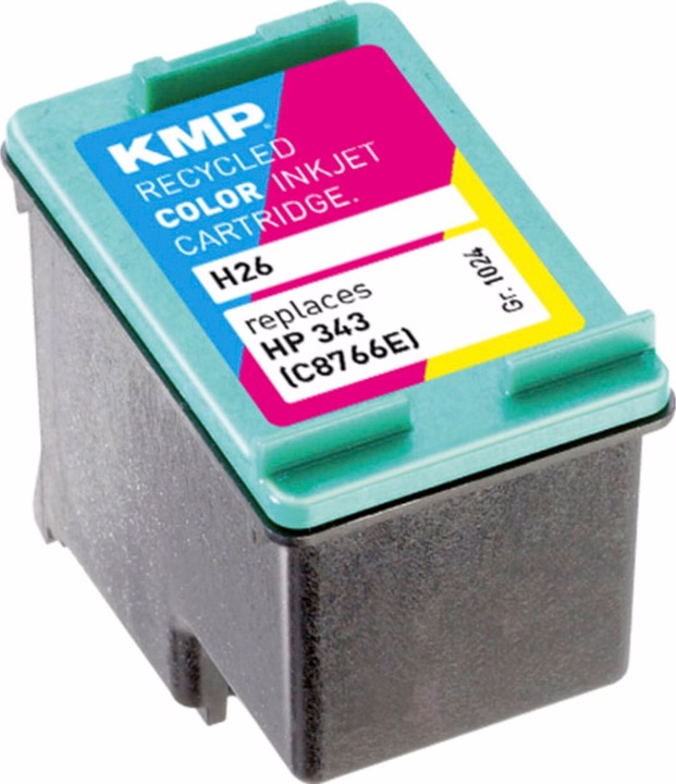 Actual product image KMP H26 Ink Cartridge color compatible with HP C 8766 E (M, C, Y)