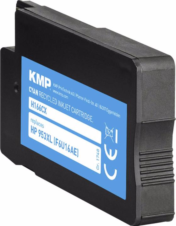 Actual product image KMP H166CX Ink Cartridge compatible with HP F6U16AE (C)