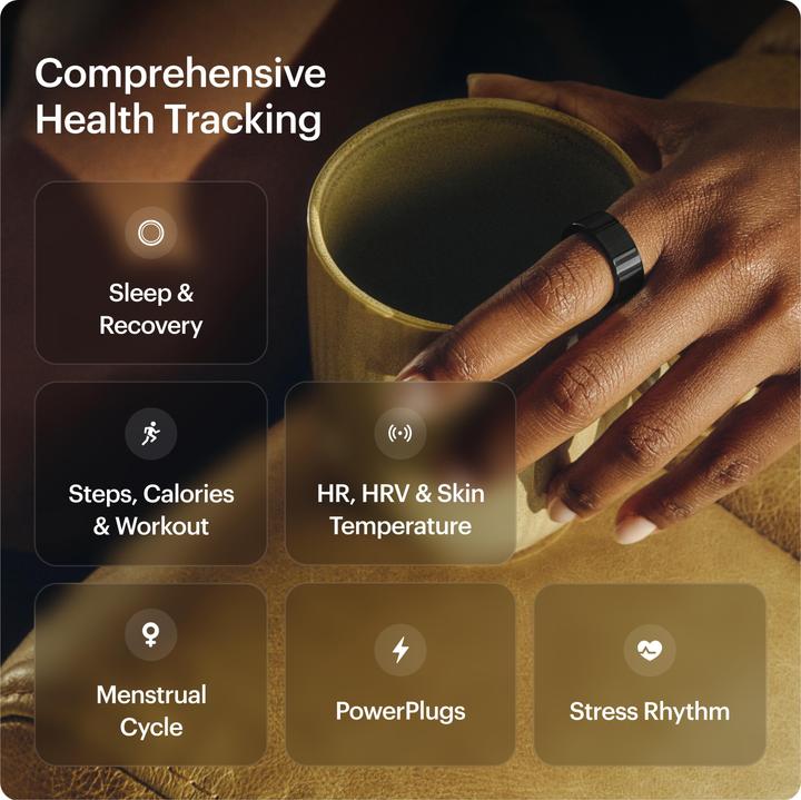 Actual product image Ultrahuman Ring Air (5, Aster Black)