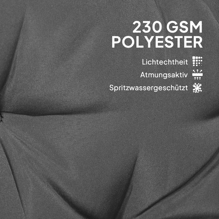 Image du produit Outsunny Sitzkissen-Set Polyester Dunkelgrau+Schwarz (180 x 110 cm)