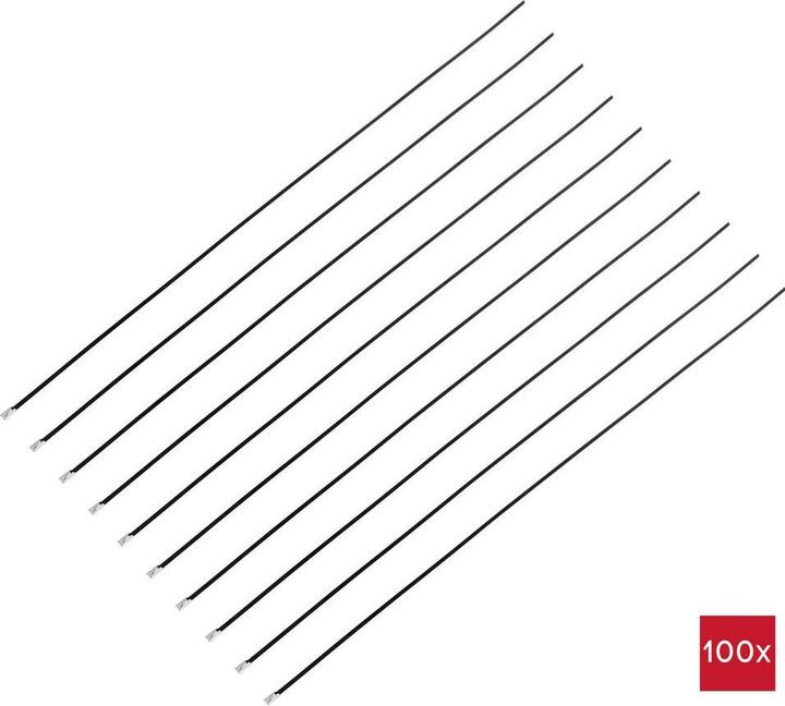 Actual product image Tru Components TC-12647600 Steel cable tie 680 mm 4.6 mm AISI 304 with coating (Metal cable ties, 680 mm, 100 pcs.)